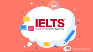 "Image showing a person writing in a notebook with IELTS study materials and a laptop, representing tips to boost your IELTS Writing score."