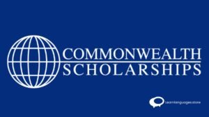 "Commonwealth Scholarship logo with UK flag - Study in the UK with Commonwealth Scholarship"