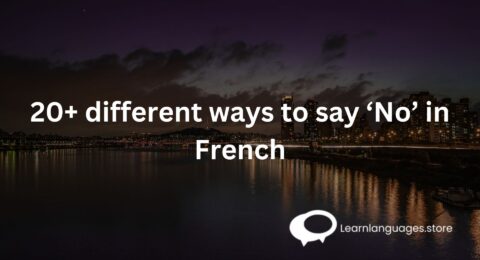 20+ different ways to say 'No" in French