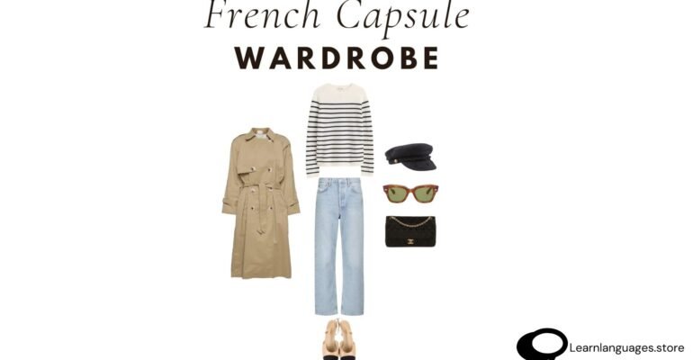 "A curated collection of timeless French fashion pieces, showcasing the essence of a classic French wardrobe - 'How to Create a Classic French Wardrobe.'"