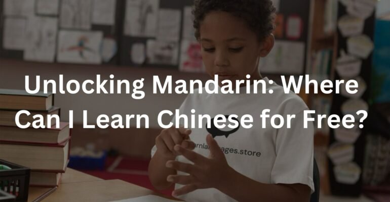 Unlocking Mandarin: Where Can I Learn Chinese for Free?