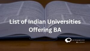 list of indian universities offering BA