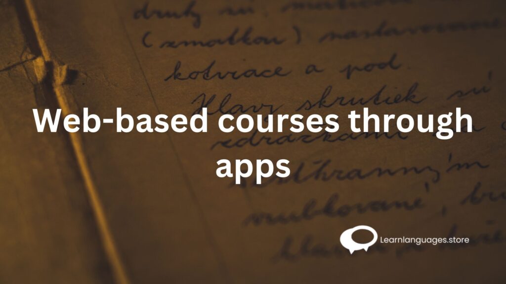 Web-based courses through apps