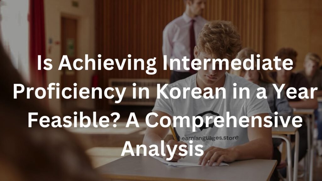 Is Achieving Intermediate Proficiency in Korean in a Year Feasible? A Comprehensive Analysis