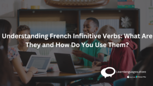 "French infinitive verbs illustration"