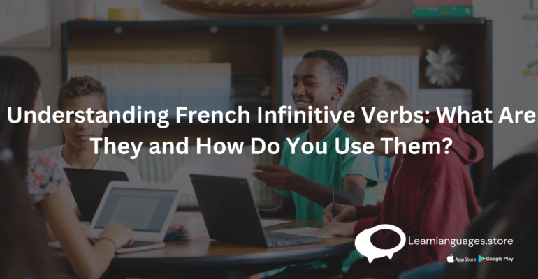 "French infinitive verbs illustration"