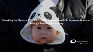 BABY-WITH-TEXT-Unveiling-the-Mystery-of-〜かもしれない-kamoshirenai-in-Japanese-Grammar-Adding-a-Touch-of-Uncertainty-WRITTEN-ON-IT