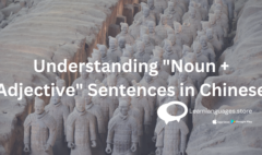 "Illustration of 'Noun + Adjective' sentence structure in Chinese grammar."