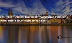 Mastering German Grammar Possessive Pronouns (mein, dein, seinihrsein, unser, euer) (1)