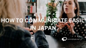 Practical visual guide showcasing easy commuting in Japan, featuring efficient transportation options such as trains, buses, and bicycles, as well as clear signage and navigation apps. The image provides a visual roadmap for hassle-free commuting in Japan