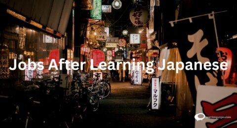 A visual representation showcasing diverse career opportunities available to individuals proficient in the Japanese language. Icons representing fields such as business, technology, translation, and cultural exchange, symbolizing the wide range of job prospects for those who have learned Japanese