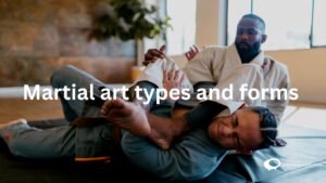 Dynamic visual representation featuring various martial arts forms and types in action, including skilled practitioners showcasing techniques from disciplines such as karate, judo, taekwondo, and kung fu. The image encapsulates the diversity and intensity of martial arts