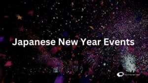 Festive collage capturing the essence of Japanese New Year events, featuring traditional decorations, joyful celebrations, and cultural ceremonies. The image radiates the spirit of renewal and joy associated with the Japanese New Year