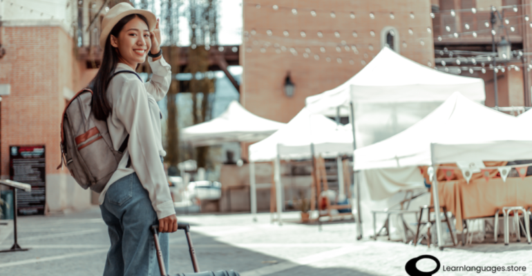 'Digital Nomad Visas' with a globe, laptop, passport, and remote work setup, symbolizing working from anywhere in the world