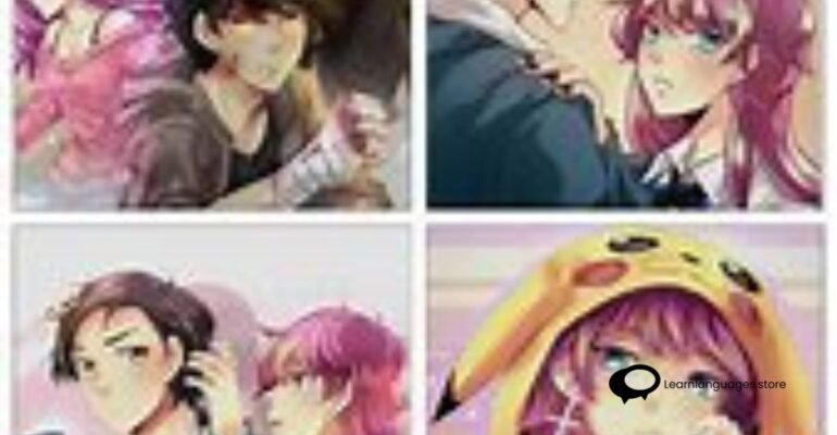 llustration showcasing 'Korean Webtoons' with colorful characters, speech bubbles, and dynamic scenes from popular webtoons