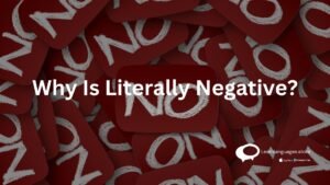 why is literally negative?