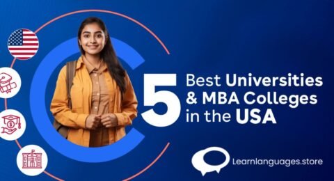 "Collage featuring renowned university campuses and MBA college logos, symbolizing studying at the best universities and MBA colleges in the USA."