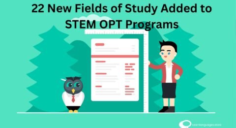 "Image showcasing diverse fields of study icons like technology, biology, engineering, and more, representing the addition of new disciplines to STEM OPT programs in the US."