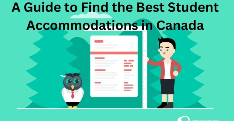 "Image displaying diverse student housing options in Canada, showcasing apartments and dormitories, representing the guide to finding the best student accommodations in Canada."