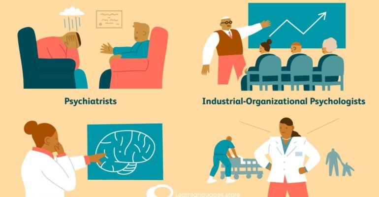 "Diverse group of students engaged in a psychology lecture at an American university, representing the study of Psychology in the USA.