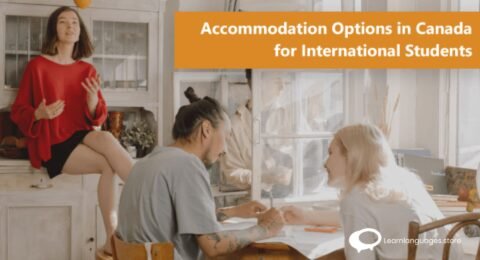 "Image showing a variety of housing options in Canada, including apartments, houses, and condominiums, representing accommodation choices in the country."