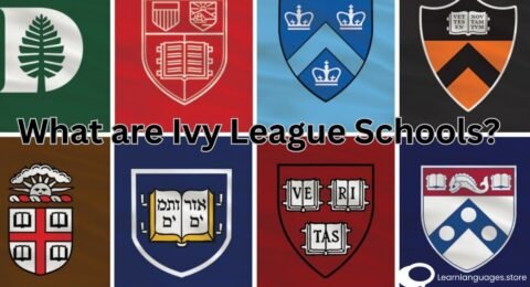 "Ivy League logo with university buildings - Understanding Ivy League Schools"