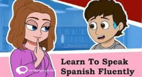 "Image showing a person engaging in Spanish conversation with a native speaker, depicting the journey to achieve fluency in spoken Spanish."