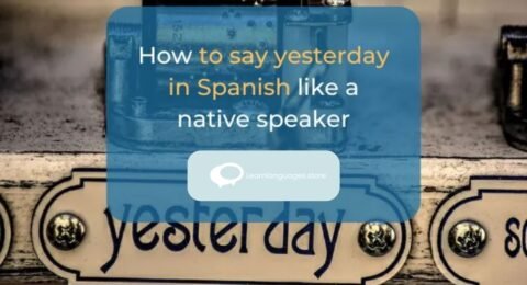 "Image featuring the Spanish word 'ayer' written in bold letters, representing the pronunciation of 'yesterday' in Spanish like a native speaker."