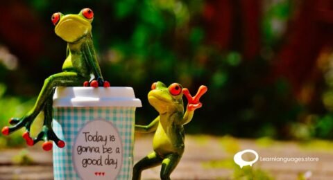 "Image featuring Spanish phrases expressing 'Have a good day' with colorful backgrounds, representing diverse ways to convey well-wishes in Spanish."