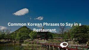 Common Korean Phrases to Say in a Restaurant