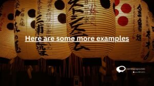 Here are some examples