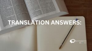 TRANSLATION ANSWER