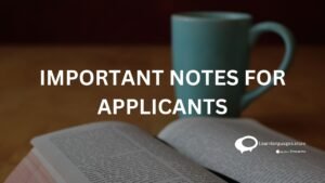 important notes for applicants