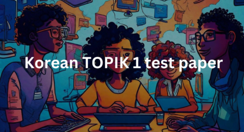 Korean TOPIK 1 test paper
