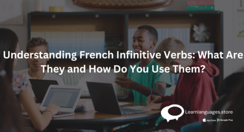 "French infinitive verbs illustration"