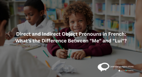 "Illustration of French object pronouns: me, te, le, la, nous, vous, les, lui, leur"