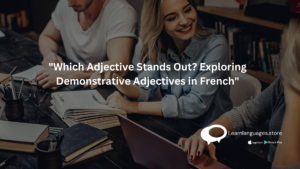 "Illustration of French demonstrative adjectives being used in sentences."