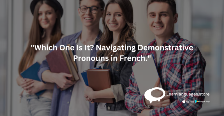 French demonstrative pronouns - masculine, feminine, and plural forms.