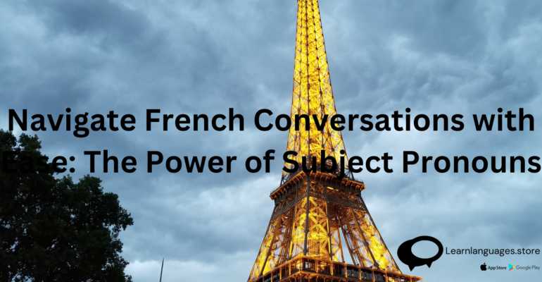 French subject pronouns illustrated with humorous examples.