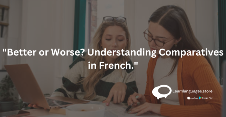 illustration of French comparative forms with examples.