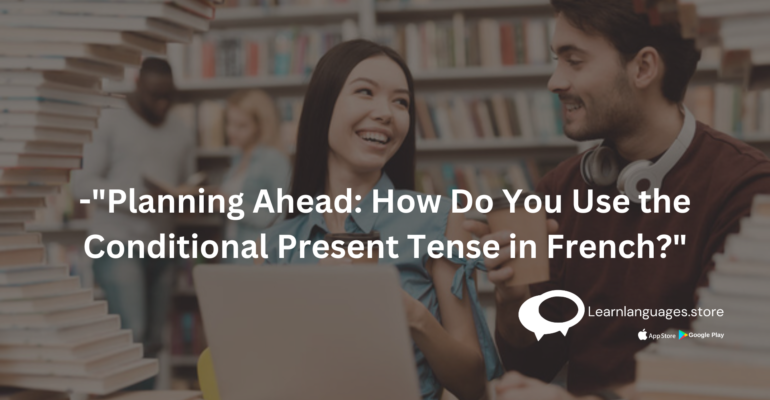 "Person speaking French with speech bubbles."