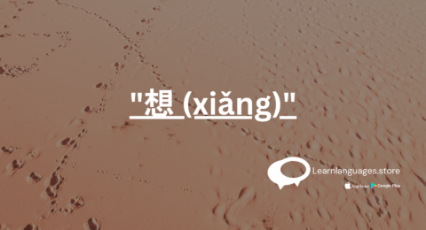 "Chinese character 想 (xiǎng)
