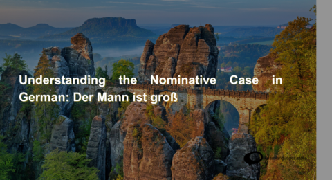 Understanding the Nominative Case in German Der Mann ist groß (1)