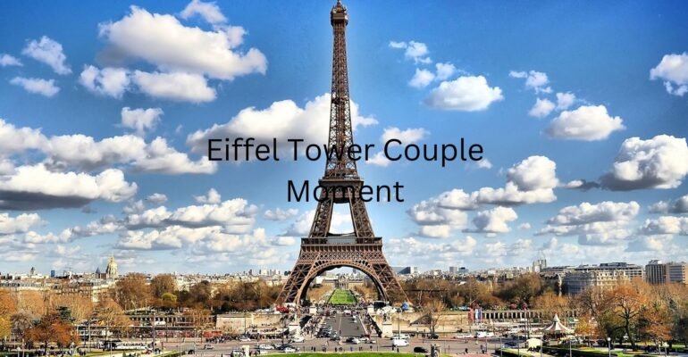 Eiffel Tower Couple Moment