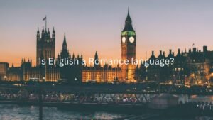 A timeline showing the evolution of the English language from Old English to Modern English.